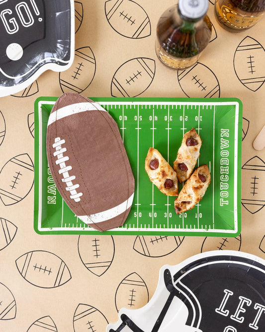 Football Shaped Napkins Set 24 ct.
