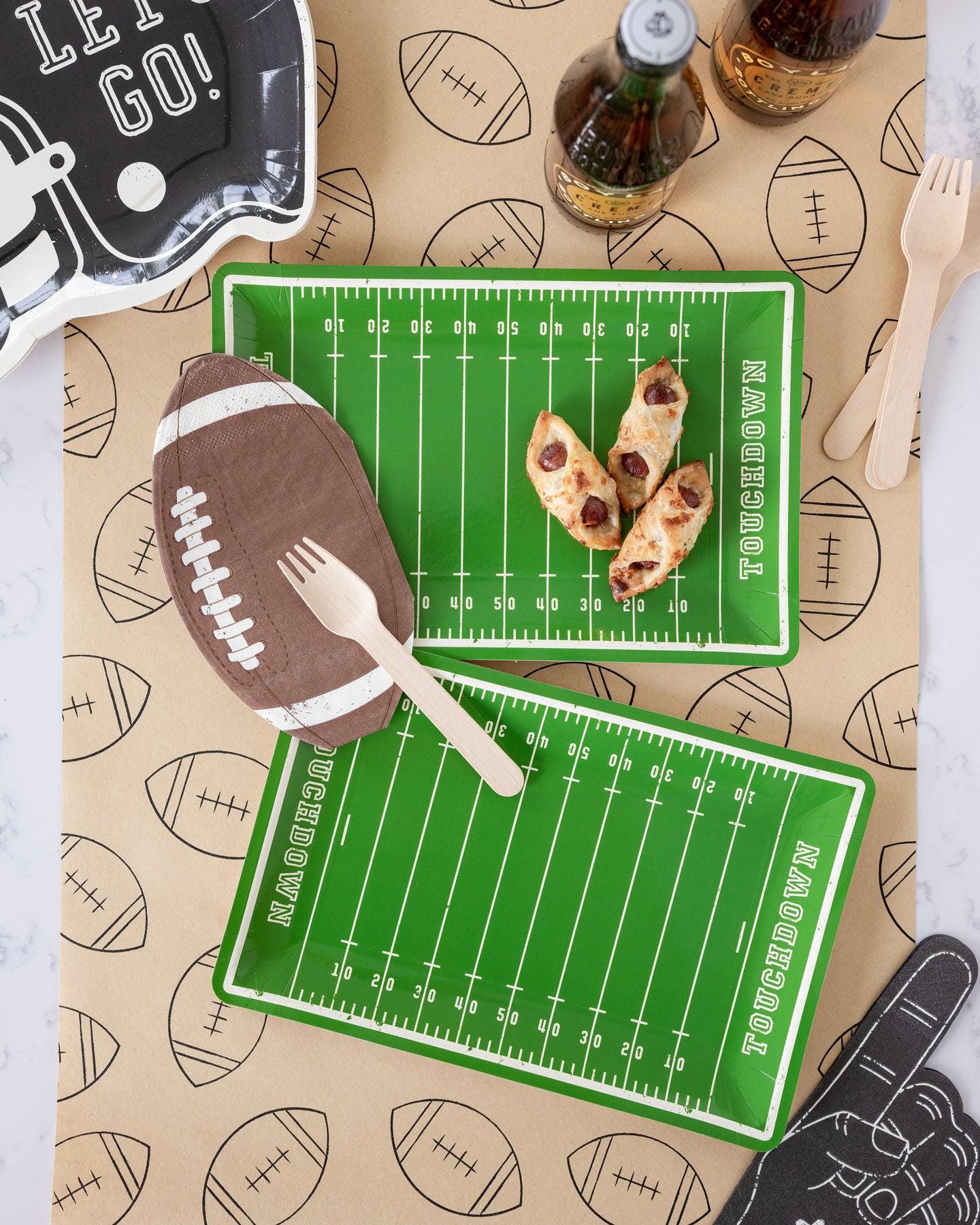 Football Shaped Napkins Set 24 ct.