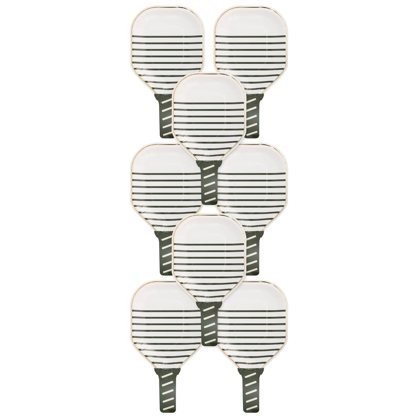 White Paddle Shaped Paper Plate