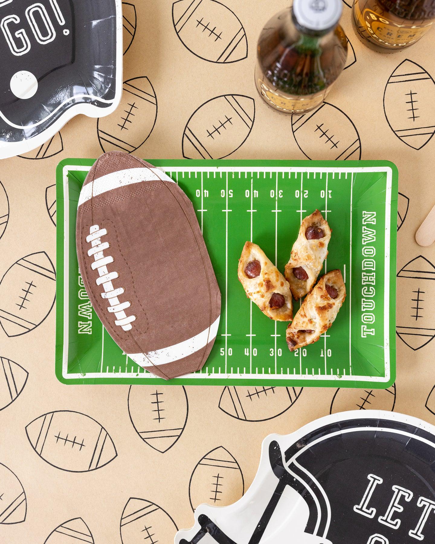 Football Shaped Napkins Set 24 ct.