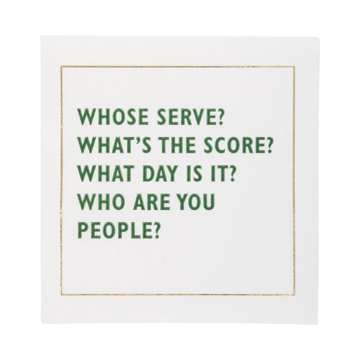 Pickleball Sayings Paper Cocktail Napkin Set 18 ct.