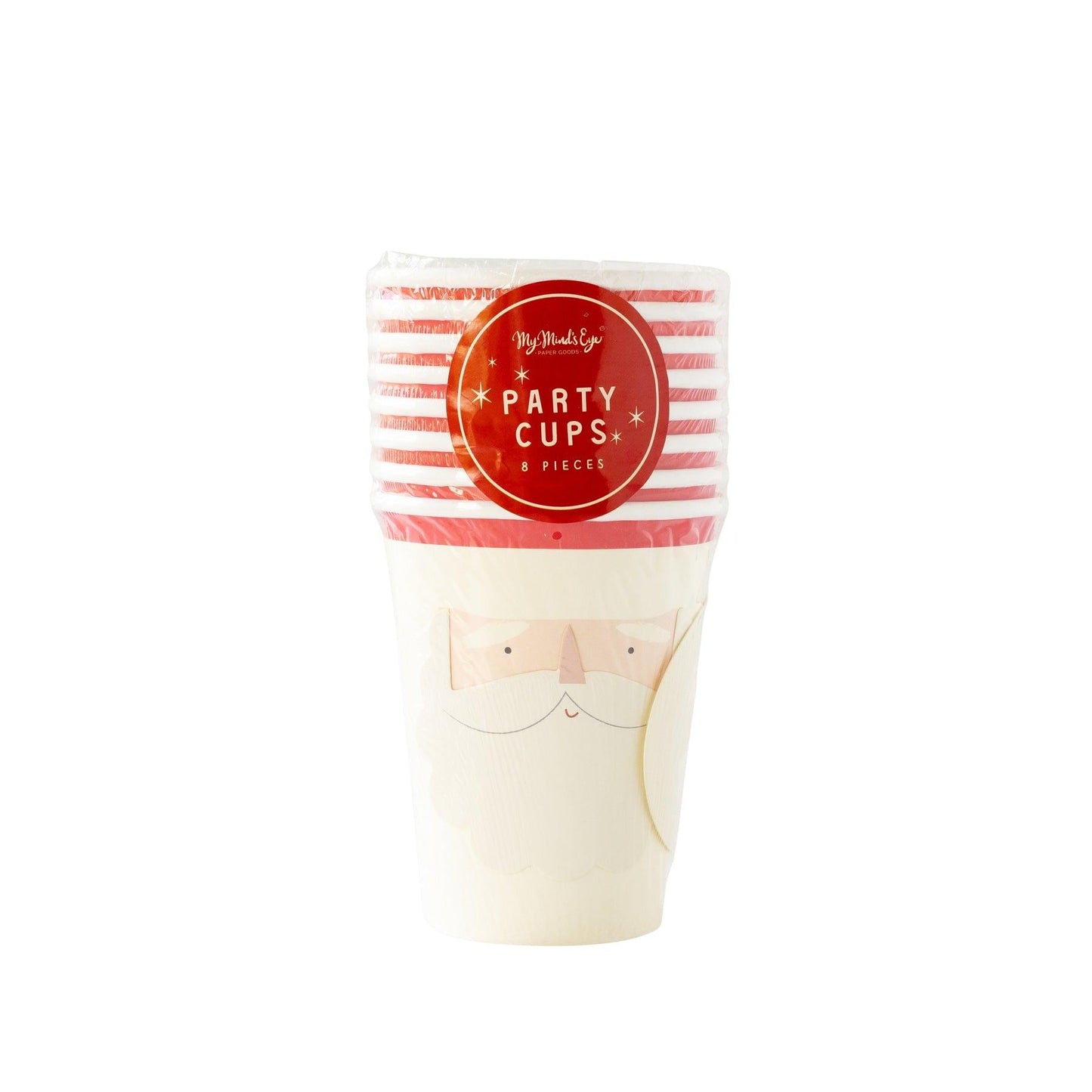 Believe Santa Face With Handle Paper Party Cup 12 oz. 8 ct.
